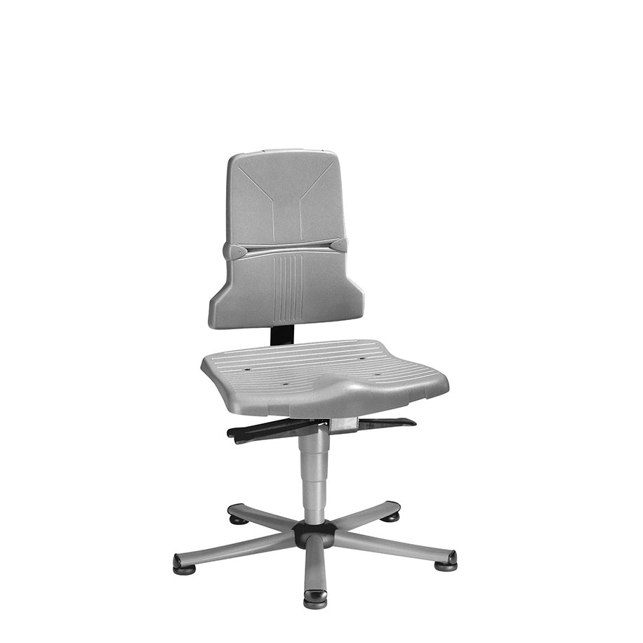 Scaun rotativ de lucru, Bimos Sintec 1 - 9810, cu tălpici, polipropilenă, ergonomic, spătar cu contact permanent și înclinare reglabilă șezut